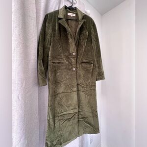 Free People Hailey Sage Velvet Duster - worn once